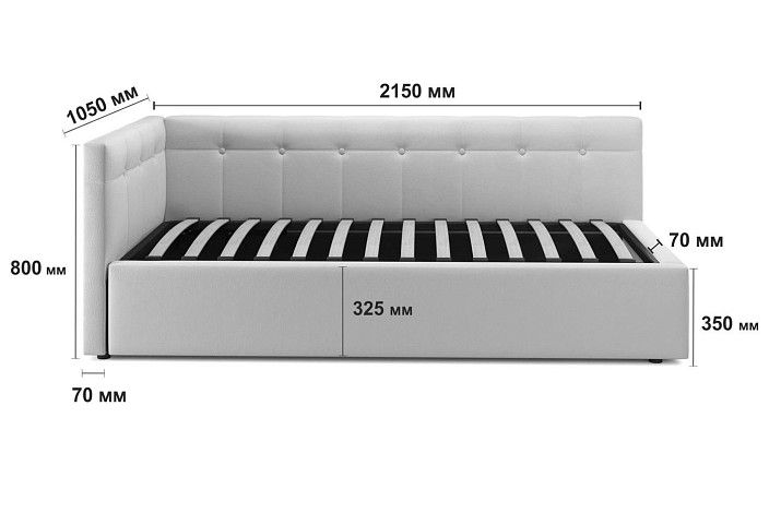 Кровать-тахта Zeppelin Mobile Bonna с подъемным механизмом | Интернет-магазин Гипермаркет-матрасов.рф